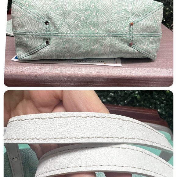 Tiffany & Co. Reversible Snakeskin Print Suede Tote - Picture 8 of 12